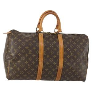 LOUIS VUITTON Monogram Keepall 45 Boston Bag M41428 LV Auth 158351